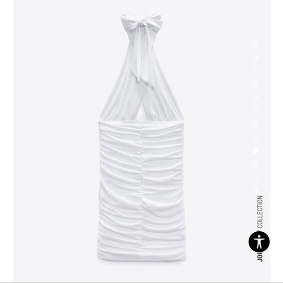 Zara White draped Wrapped Dress - Picture 13 of 14